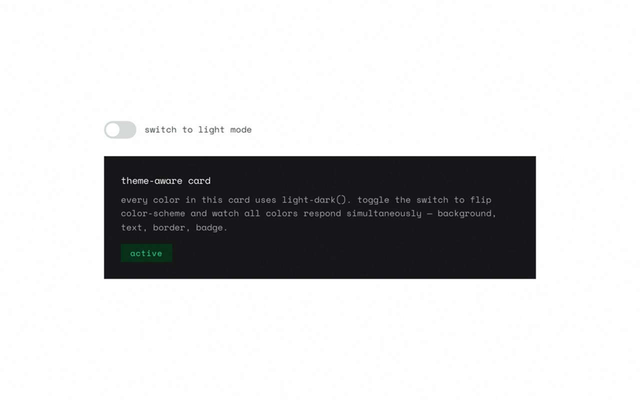 One Function, Both Themes preview